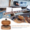 thumbnail image 2 of HLONK Guitar Pick Box Holder Wooden Picks Case Bass Plectrum Organizer Gift, 2 of 6