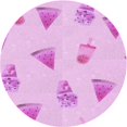 thumbnail image 1 of Ahgly Tapis Rond Lavable en Machine Intérieur Transitionnel Violet Violet, 7 Pieds Rond, 1 of 7