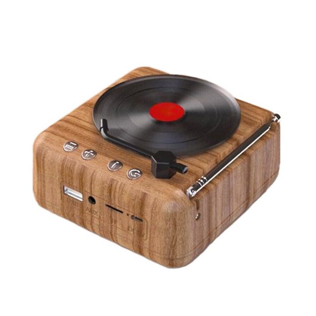 Retro Portable Bluetooth Speaker Wireless Stereo Support FM Radio /TF/AUX/U disk
