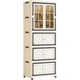 thumbnail image 1 of Halicool Bacs de Rangement Empilables avec Couvercles et Roues, Tiroirs de Rangement Empilables, Bacs de Rangement Pliables avec Couvercles, Organisateurs et Tiroirs de Rangement pour Garde-Robe pour la Maison, Dortoir, 1 of 6