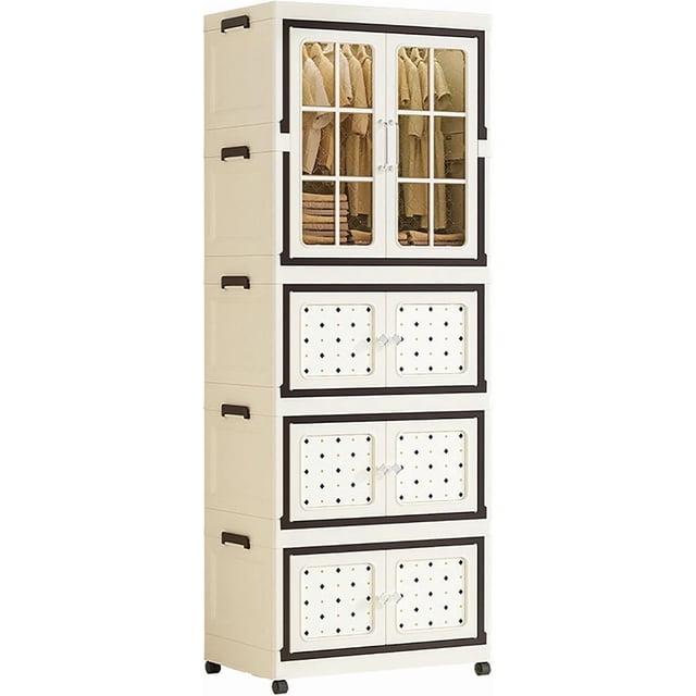 Halicool Bacs de Rangement Empilables avec Couvercles et Roues, Tiroirs de Rangement Empilables, Bacs de Rangement Pliables avec Couvercles, Organisateurs et Tiroirs de Rangement pour Garde-Robe pour la Maison, Dortoir