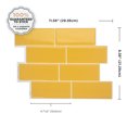 thumbnail image 2 of Smart Tiles - 3D Adhesive Peel and Stick Backsplash Tile, Yellow - 5-Pack 11.56" x 8.38", 2 of 5