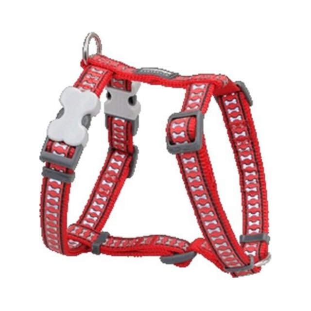 Red Dingo Harnais pour Chien DH-RB-RE-ME Réfléchissant Rouge - Moyen