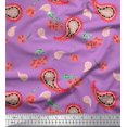 thumbnail image 1 of Soimoi Poly Georgette Fabric Floral & Paisley Decor Fabric Printed Yard 52 Inch Wide, 1 of 3