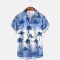 thumbnail image 2 of Weiqiqre Mens T-shirts Loose Fit, Floral Print Tropical Button Down Shirts, 2 of 3