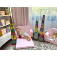 thumbnail image 4 of Delsit Canapé pour Tout-Petit 2 en 1, Sofa en Mousse pour Enfant à Ouverture Rabattable, Pois Roses, 4 of 4