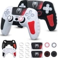 thumbnail image 1 of PS5 Controller Cover Case, Anti-Slip Silicone Cover Skin Compatible With PS5 Controller With Thumb Grip Caps, Joystick Protectors And Cover Wrap Sticker(2 Packs), 1 of 8