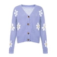 thumbnail image 4 of Styesk Cardigan pour Femmes Cardigan Décontracté Aguichant Mode à Col en V Imprimé Hauts Blouse à Manches Longues pour Femmes, 4 of 6