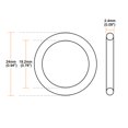 thumbnail image 3 of Unique Bargains Silicone O-Ring 24mmx19.2mmx2.4mm VMQ Seal Rings Sealing Gasket Red 10PCS, 3 of 3