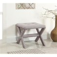 thumbnail image 2 of Best Master Fabric Upholstered Square Accent Bench in Neutral Gray/Nail Heads, 2 of 3
