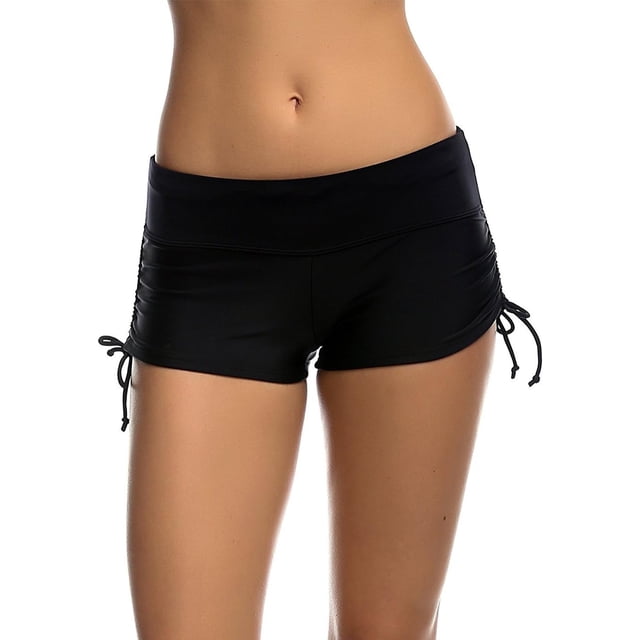 ORUYROP Shorts de Bain Ajustables à Cordon pour Femmes et Filles Style Bikini Garçon