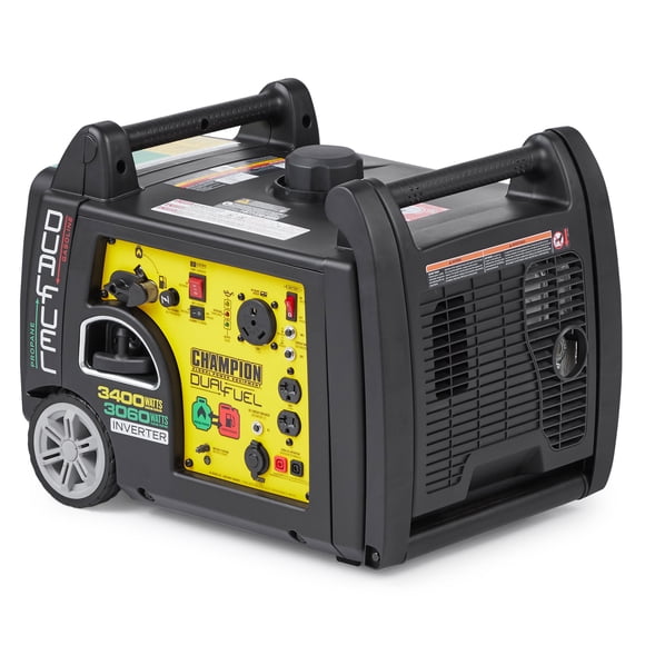 Champion 3400 Watt Portable Quiet Electric Start Dual Fuel Inverter Generator