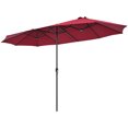 thumbnail image 2 of Patiojoy Parasol de Patio Double Face de 15 Pi, Parasol de Marché Extra-Grand pour l'Extérieur, Vin, 2 of 7