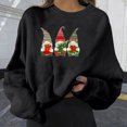 thumbnail image 1 of EGNMCR Chandail en Molleton de Noël Mode Femme Ample Imprimé de Noël Manches Col Rond Pull, 1 of 4