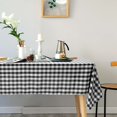 thumbnail image 2 of Costway Polyester Tablecloth Rectangle Table Buffalo Plaid Table Cover 60'' X 126'' Set of 10 Black, 2 of 10