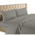 thumbnail image 1 of Home Collection 1200 Thread Count 100% Cotton Egyptian Quality Deep Pocket Stripe Sheet Set (California King, Grey), 1 of 3