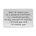 thumbnail image 1 of Engraved Wallet Card, Sentimental Metal Keepsake Card Insert for Wallets, Laser Engraved Greeting Card Alternative for Anniversary, Valentine‘s Day, Wedding, and Everyday Carry Gift, 1 of 1