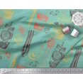 thumbnail image 3 of Soimoi polyester Crepe Fabric Vegetables,Jar & Cups Fabric Prints By Yard 52 Inch Wide, 3 of 3