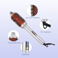 thumbnail image 4 of Heated Round Brush with Infrared for Styling and Straightening, 2-in-1 Thermal Styling Comb with Adjustable Heat for Volumizing Roots and Creating Smooth Finishes,Infrared constant temperature, 4 of 5