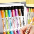 thumbnail image 4 of Fwttom Plastic Whiteboard Marker, Erasable Whiteboard Marker Children's Environmental Magnetic Paintbrush Large Capacity Teachers with Whiteboard Marker Colorful Water-Based Pen 20Ml, 4 of 6