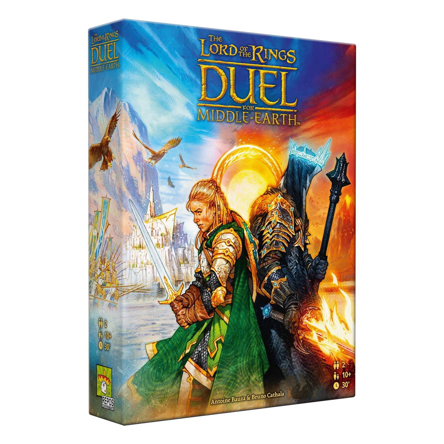 The Lord of the Rings – Duel for Middle-Earth (English) – Board Game – Strategy/Duel – Face Off as the Fellowship – Ages 10+ – 2 Players – 30 to 45 Minute Playtime