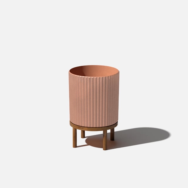 Veradek Demi Series Raised 12" Plastic-Stone Planter - (Terracotta/Brown, 1 Pack)