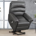 thumbnail image 2 of Primo Fitzgerald 35 in. Charcoal Faux Leather Power Lift Recliner, 2 of 8