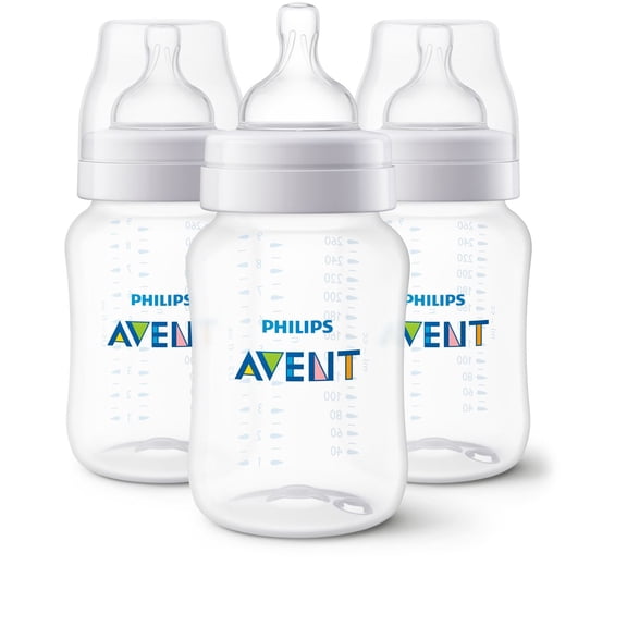 Philips Avent Biberon Anti-Colique, 3x9oz Biberons, SCY103/03