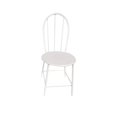 thumbnail image 4 of serony Simulation 1/6 Scale Dollhouse Mini Model Metal Dinning Chair White, 4 of 9