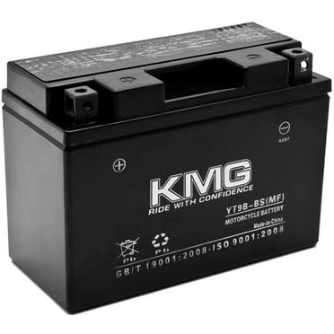 KMG YT9B-BS Battery Compatible with Yamaha MT-03 (EU) 2006-2012 Sealed Maintenance Free 12V Battery High Performance SMF Replacement Powersport Motorcycle ATV Scooter Snowmobile Watercraft