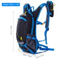 thumbnail image 2 of Sac à Dos de Cyclisme avec Housse de Pluie Résistant à l'Eau Sac à Dos d'Hydratation avec Filet pour Casque pour Course Cyclisme Randonnée Camping, 2 of 7
