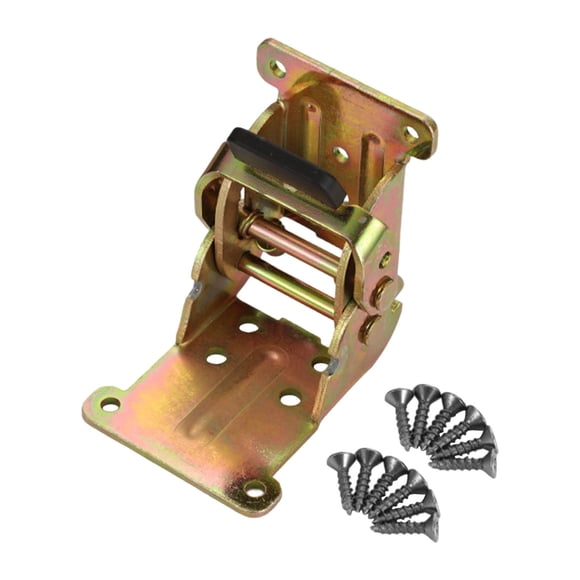 Self-Locking Folding Hinge, Heavy Duty Table Extension Bracket, 90 Degree Positioning Hinge for Furniture Legs, 180 Degree Invisible Hinge Hardware with Screws, 4 Pack