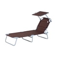 thumbnail image 1 of Outsunny Outdoor Reclining Lounger w/ Sun Shade, 1 of 10