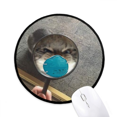 thumbnail image 1 of Tapis de Souris Joyeux pour Chat Miroir Animal de Compagnie Angry Head Tapis Rond de Bureau pour Ordinateur, 1 of 2