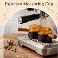 thumbnail image 4 of 2 Pcs Espresso Cups, 4 oz Espresso Shot Glasses with V-shaped Spouts and Handle, Small Cute Glass Measuring Cup, Milk Frothing Pitcher for Coffee Bar Accessories(Amber), 4 of 7