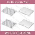 thumbnail image 1 of 30*40*5mm Sans Ou avec Coussinet Thermique Aluminium Refroidisseur de Dissipateur Thermique Radiateur Refroidissement pour Raspberry Pi 4 Modèle B CPU Blanc Sans Coussinet 8 Pcs, 1 of 6