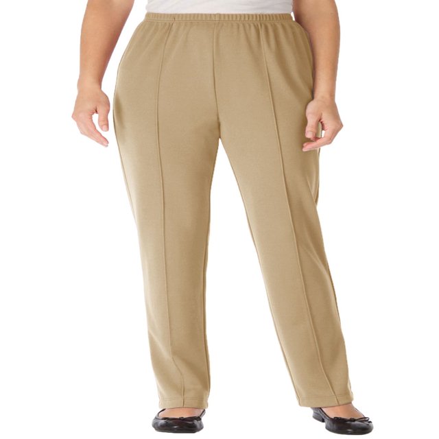 CHOK Women‘s Plus Size Elastic-Waist Soft Knit Pant - 24 W Navy
