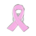 thumbnail image 1 of Product Brooch Pin | Product Elegant Ribbon Cancer Awareness Lapel Pin Heart Shaped Silk Ribbon Fashion Accessory for Clothing Bags & More, 1 of 4