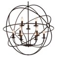 thumbnail image 1 of CWI Lighting Arza Lustre en Métal de Ferme de 9 Po en Brun, 1 of 2