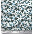 thumbnail image 1 of Soimoi Moss Georgette Fabric Leaves & Floral Block Decor Fabric Printed Yard 42 Inch Wide, 1 of 3