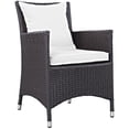 thumbnail image 2 of Modway Convene Chaises de Salle à Manger de Patio en Aluminium et Rotin, 2 Pcs - Mobilier de Patio EspressoWhite, 2 of 3