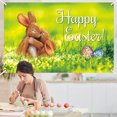 thumbnail image 4 of Agiferg Easter Banner Holiday Decorations Eggs Bunny Banner Cloth Holiday Party Photo Background, 4 of 4