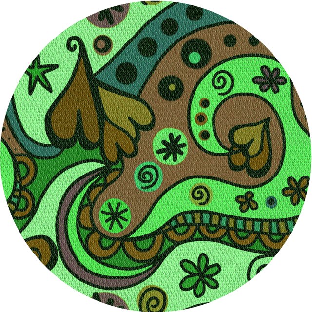 Ahgly Tapis Rond Lavable en Machine Intérieur Transitionnel Marron Chocolat, 5 Pieds Rond