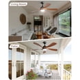 thumbnail image 4 of Sofucor 52-Inch Flush Mount Modern Ceiling Fan with 5 Blades, Remote Control, 3-Colour LED Light, Quiet Reversible DC Motor, 4 of 9