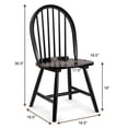 thumbnail image 4 of Costway Set of 4 Vintage Windsor Dining Side Chair Wood Spindleback Kitchen Room Black, 4 of 10
