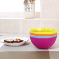 thumbnail image 3 of 4 Pcs Bol de Dîner en Plastique Coloré pour Enfants Bol Alimentaire Design en Forme Ronde Bol à Riz et Soupe pour Enfants (Couleur Mixte), 3 of 7