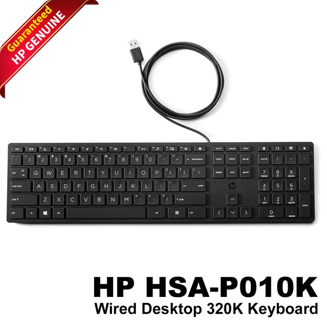 HP Smart 320K Slim Clavier Filaire QWERTY 108 Touches L96909-001 (LOT de 10)