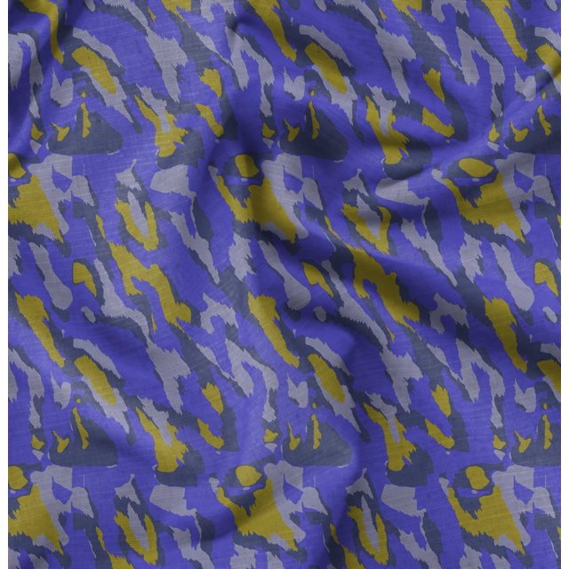 Soimoi Georgette Viscose Fabric Tiger Animal Skin Decor Fabric Printed Yard 42 Inch Wide