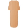 thumbnail image 3 of Innerwin Robe Midi Simple Robes pour Femmes Plage Col Rond Confortable Jaune TG, 3 of 4