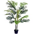 thumbnail image 1 of Outsunny 5FT Artificial Tropical Palm Tree Faux Plant with Lifelike Leaves, 1 of 10